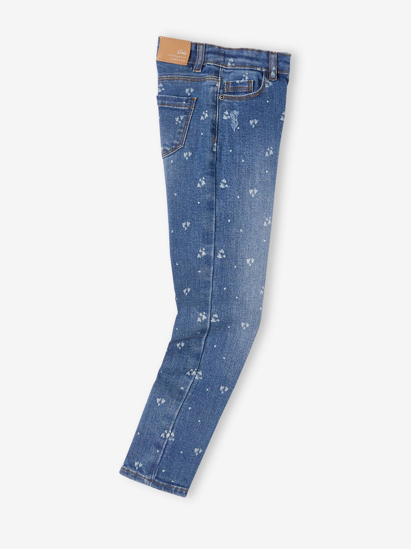 Vertbaudet Mädchen Jeans, gerades Bein Oeko-Tex - grau