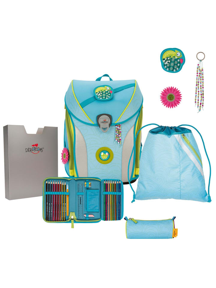 DerDieDas ErgoFlex Max LED Schulranzen-Set 5-teilig in primavera günstig kaufen onesize
