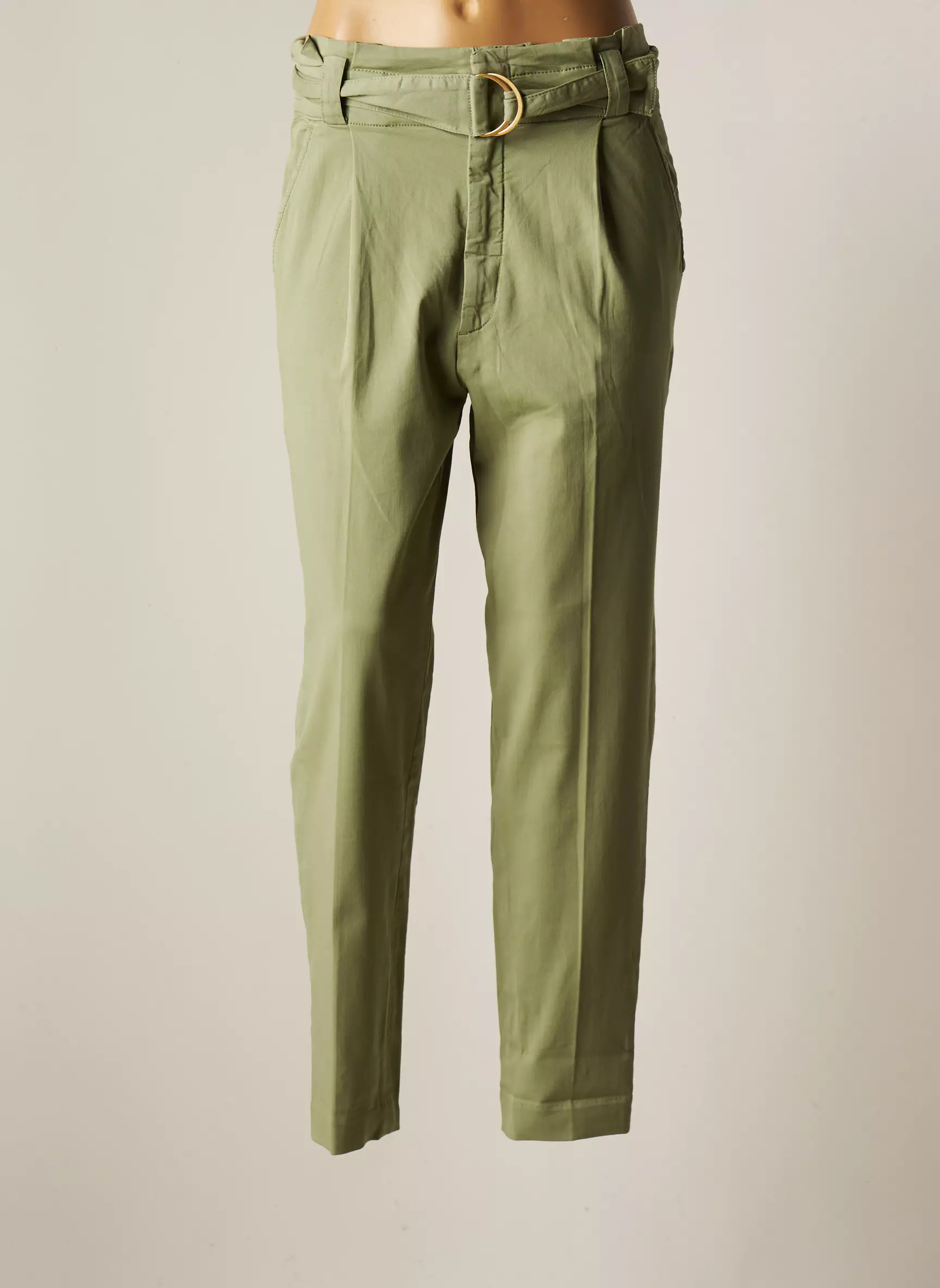 Reiko Pantalons Droits Femme couleur vert