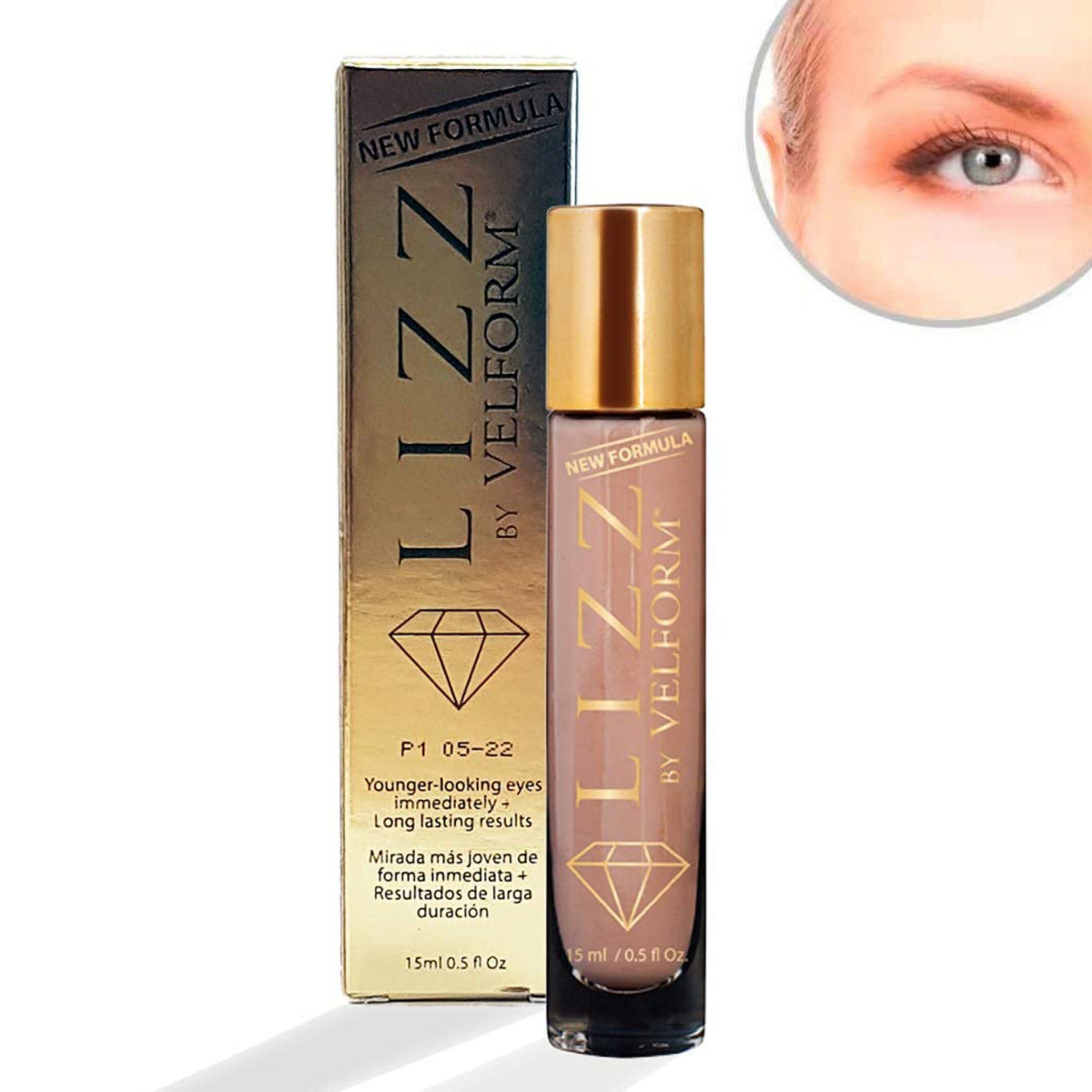 Velform® Anti-Aging-Augencreme Lizz - Anti-Aging & Anti-Falten-Creme, 1-tlg., 1er oder 2er Pack, verjüngende Hautpflege für Gesicht, Hals & Augenpartie