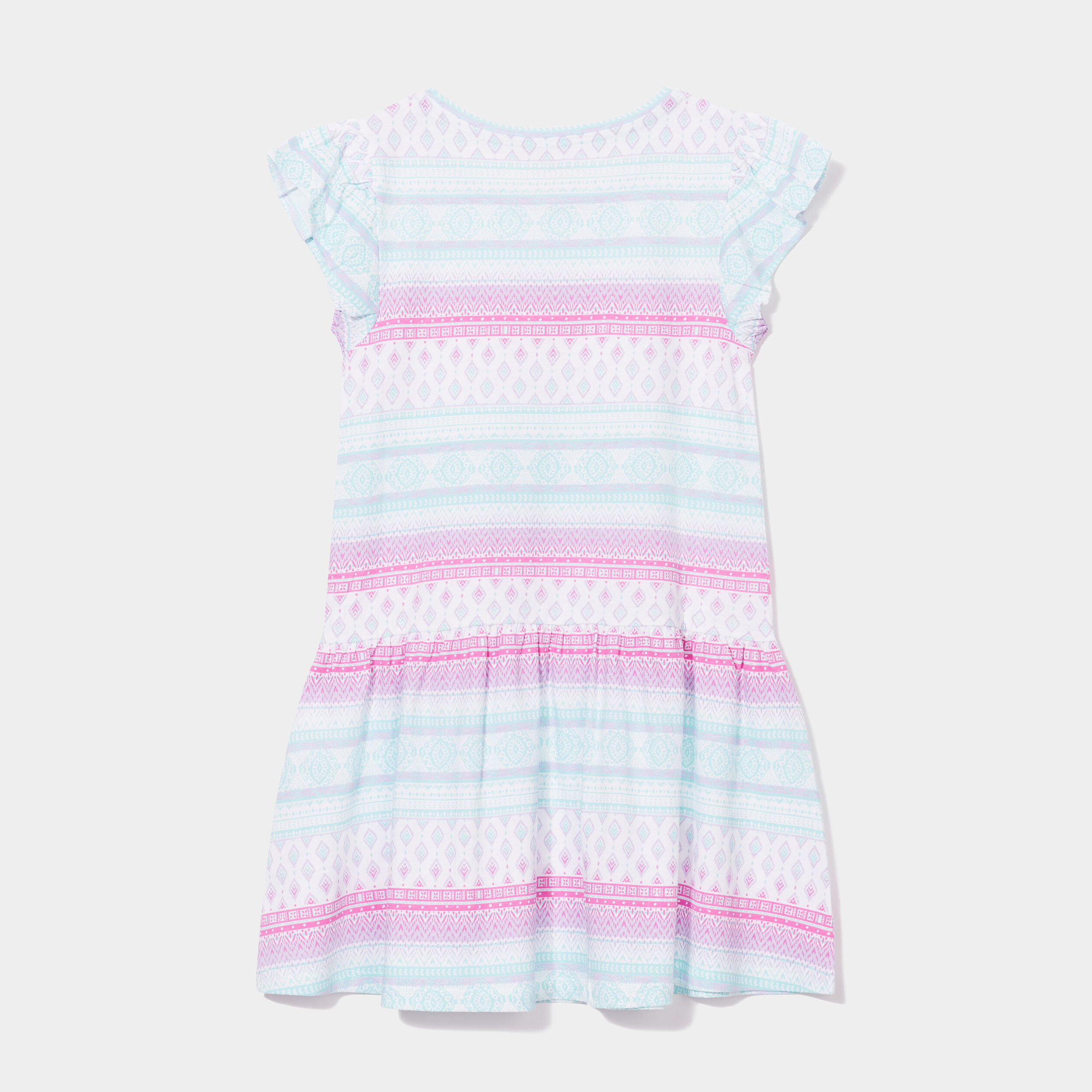 Robe courte évasée à volants blanc fille | La Halle