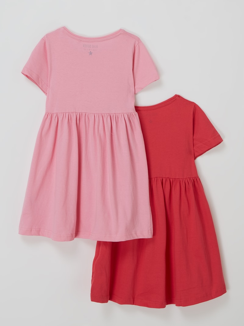 Kleid aus Baumwolle im 2er-Pack in rosa