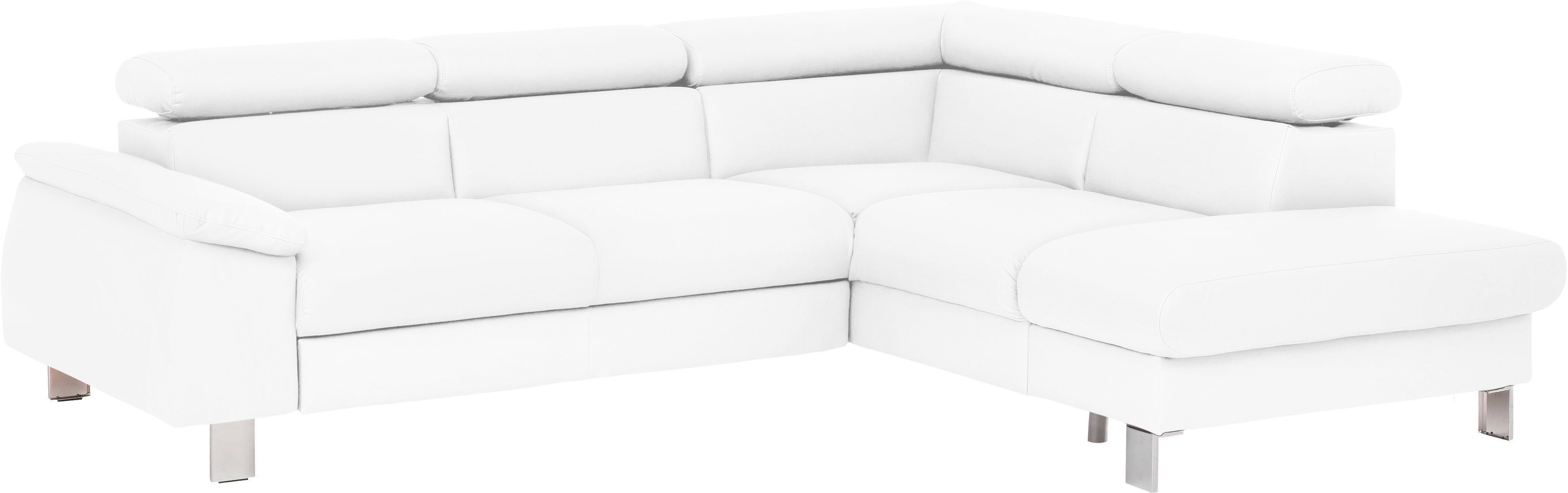COTTA Ecksofa Komaris, inklusive Kopf- bzw. Rückenverstellung, wahlweise Bettfunktion