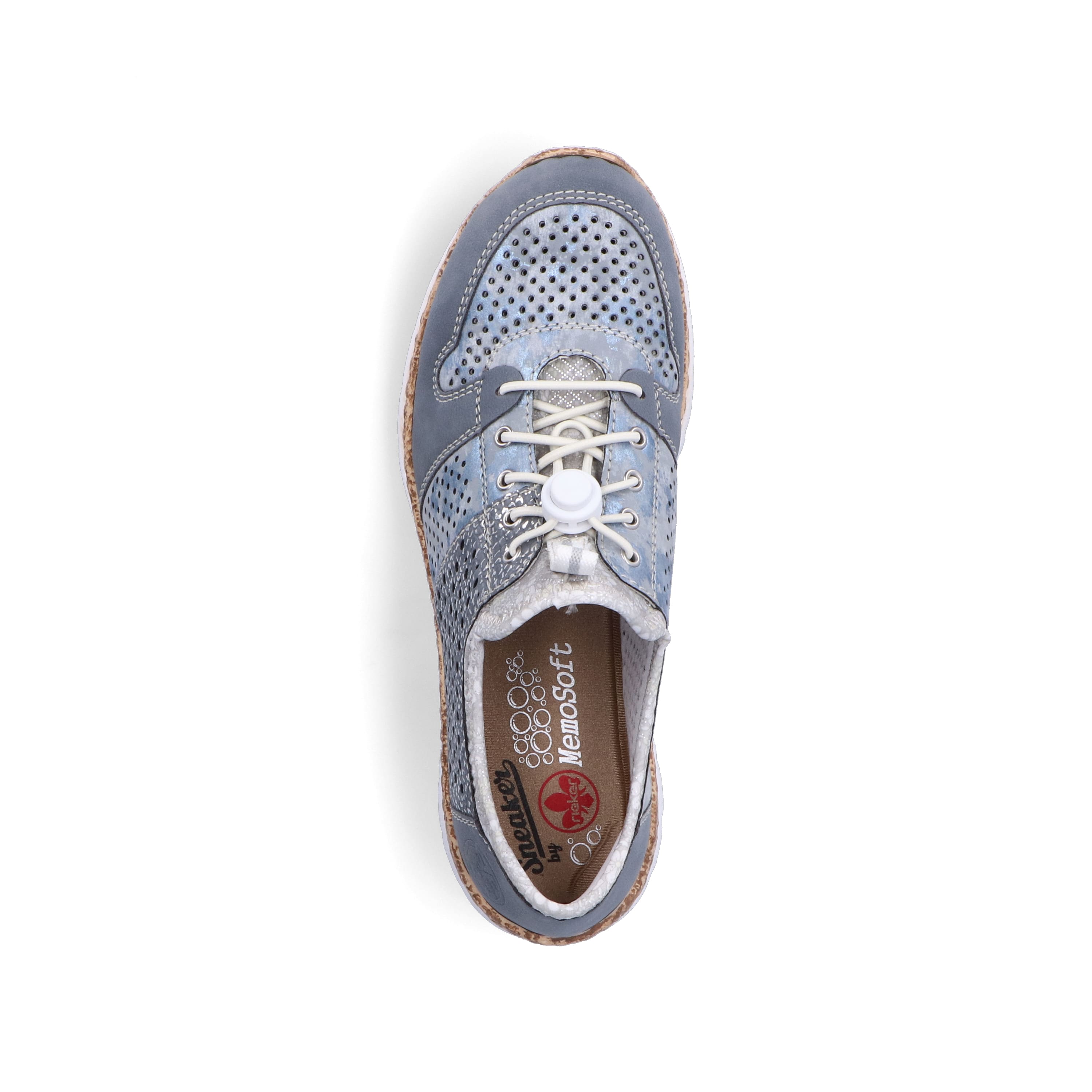 Rieker Damen Slipper metallic-blau