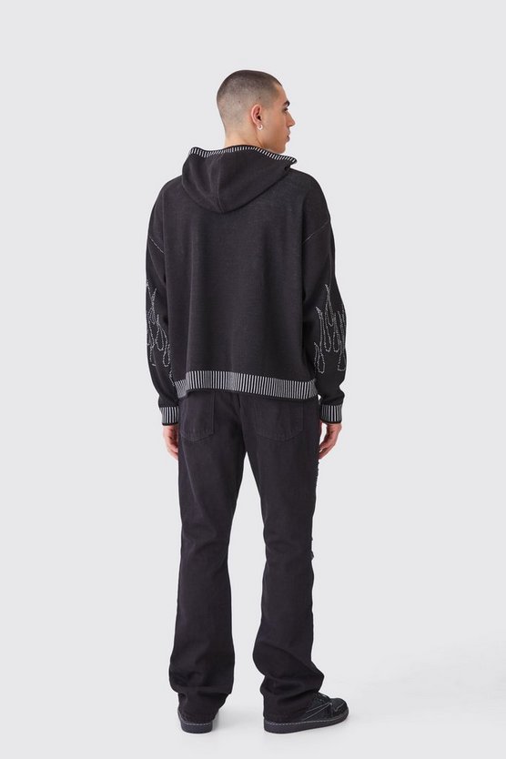 Kastiger Oversize Hoodie mit Logo