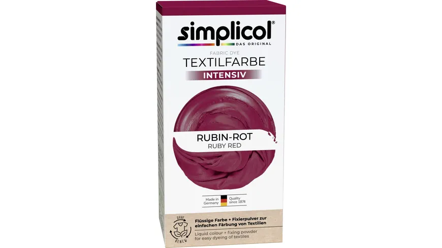 simplicol Textilfarbe intensiv Rubin-Rot 150 ml