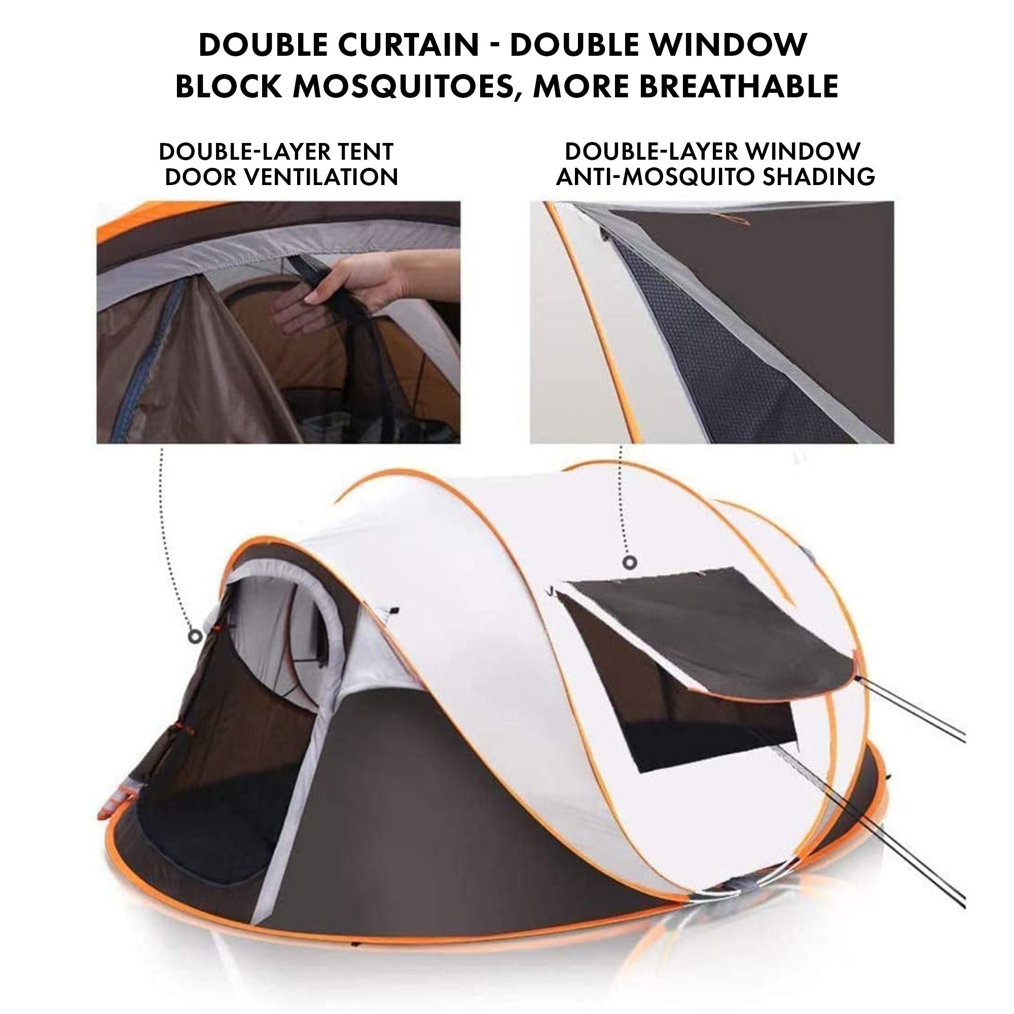Deryan 4-Personen Luxus-Pop-Up-Zelt