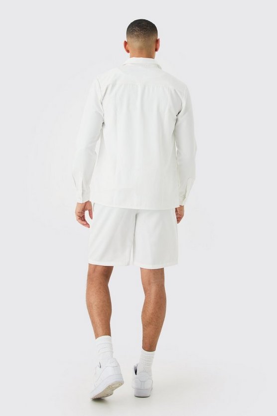 Weiches Twill Overshirt und Shorts