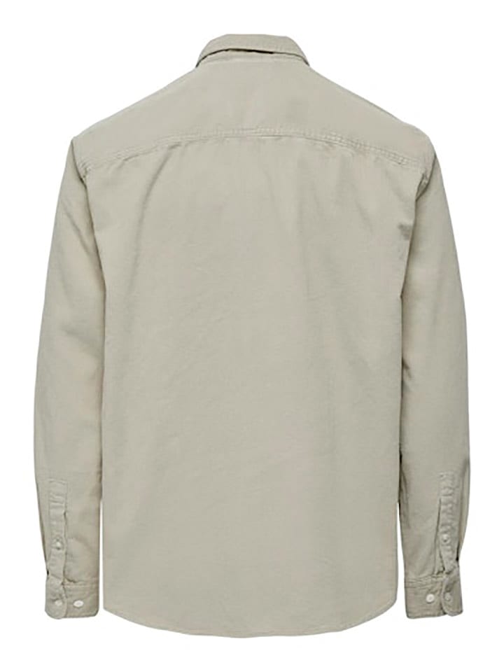 ONLY & SONS Hemd - Regular fit - in Beige günstig kaufen