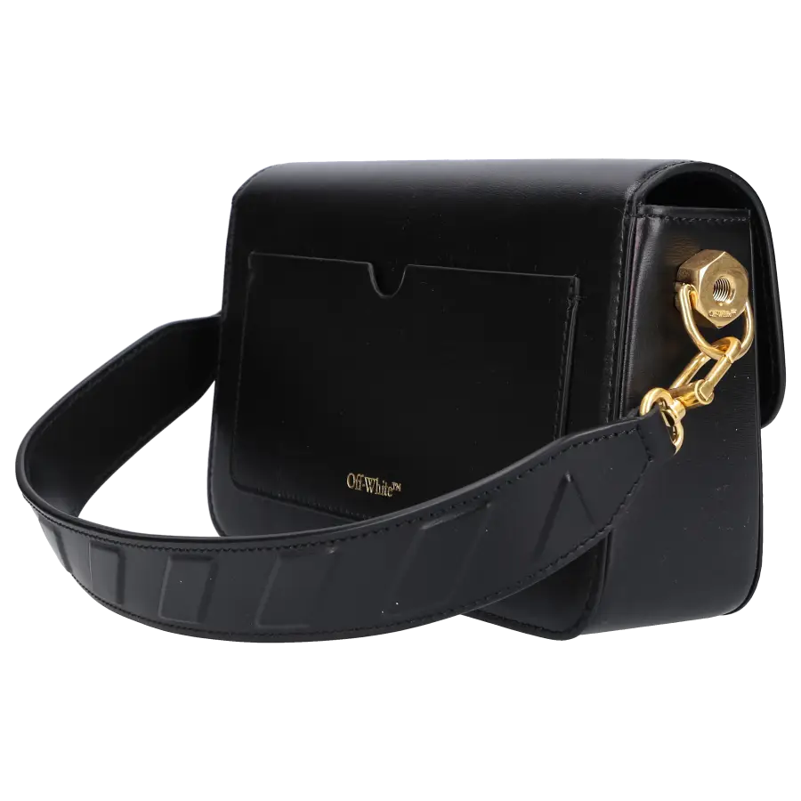 Off-White - Handtasche PLAIN BINDER M Kalbsleder - schwarz