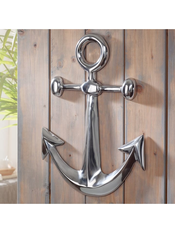 KADIMA DESIGN Dekofigur ANKER Aluminium Dekoration poliert 62 günstig kaufen onesize