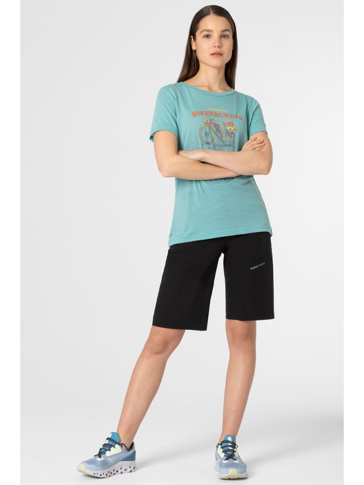 super.natural Merino Fahrradhose W BIKE AND HIKE SHORTS in schwarz günstig kaufen XS