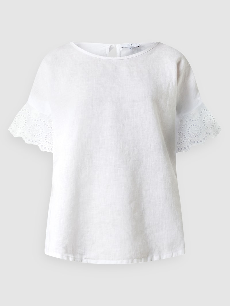 Blusenshirt aus Leinen in weiß