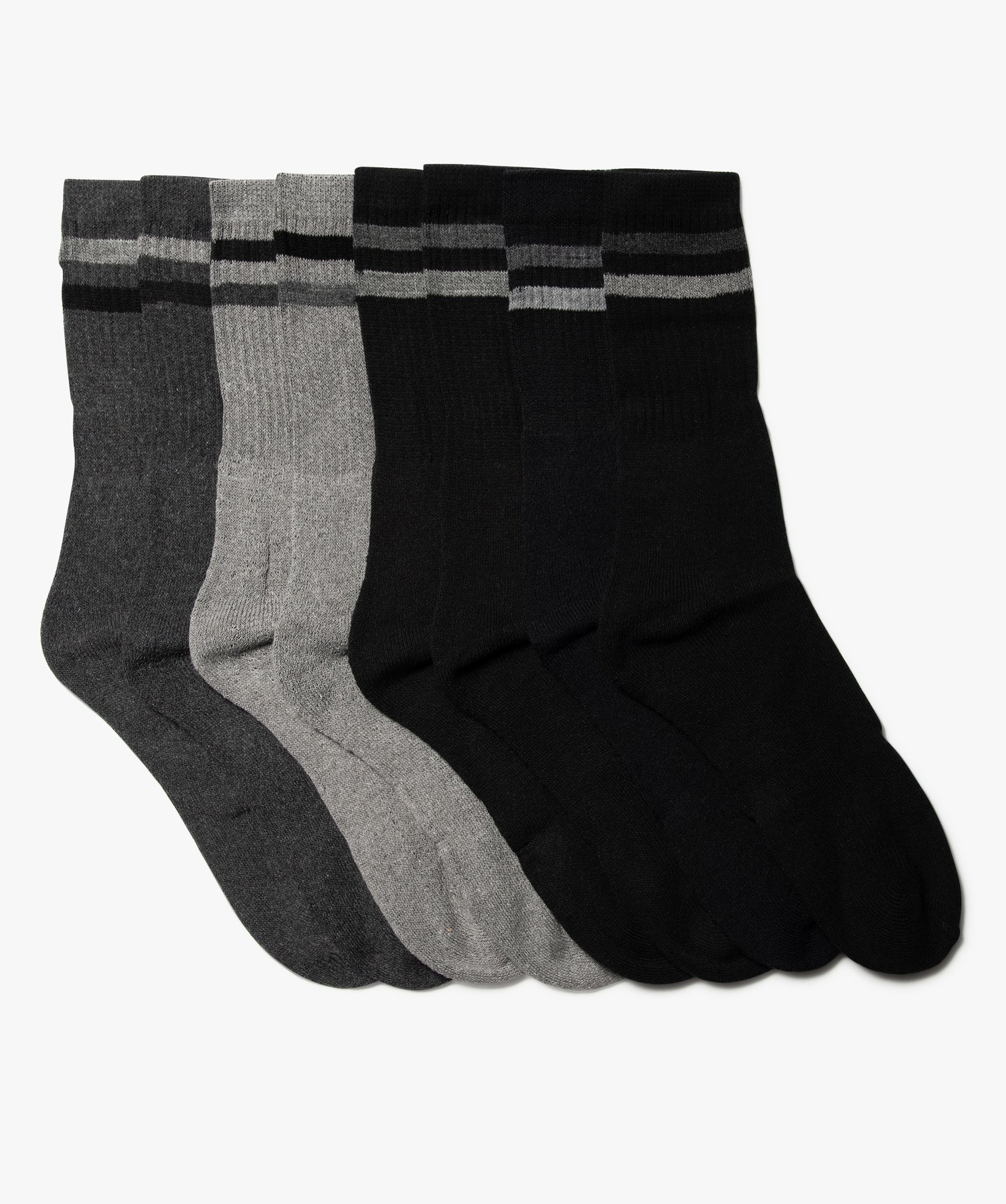 Chaussettes de sport homme (lot de 8) gris | GEMO