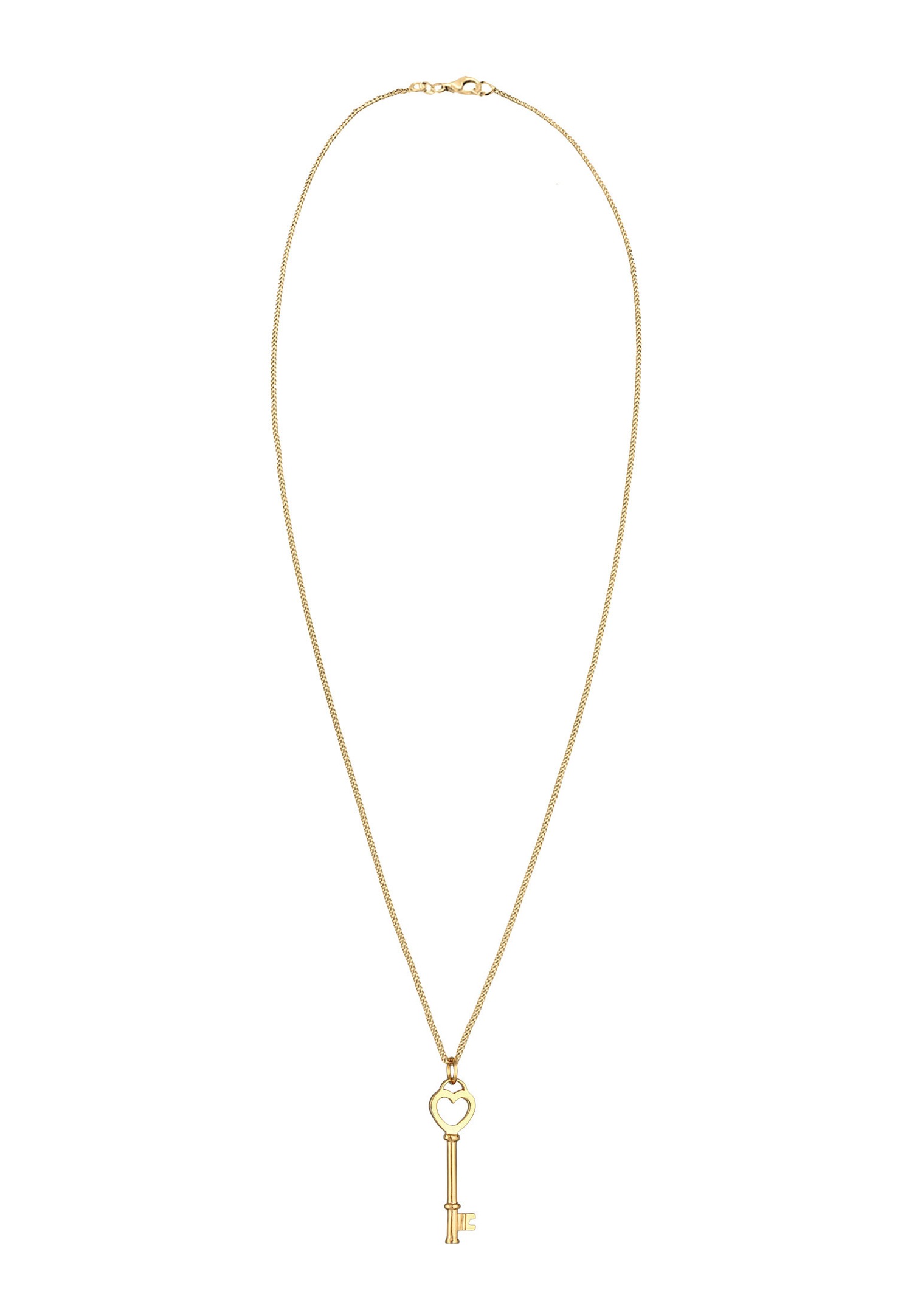 Ciondolo a forma di chiave da donna Elli - Simbolo d'amore a forma di cuore in argento sterling 925 placcato oro