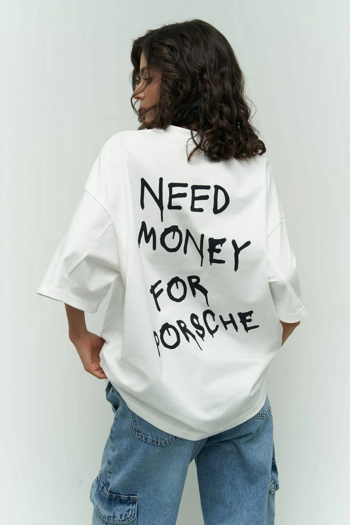 MAİ COLLECTİON  T-Shirt - Weiß - Oversized