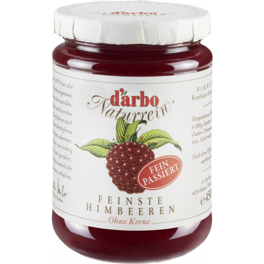 Darbo Konfitüre Naturrein Feinste Himbeeren ohne Kerne 450G