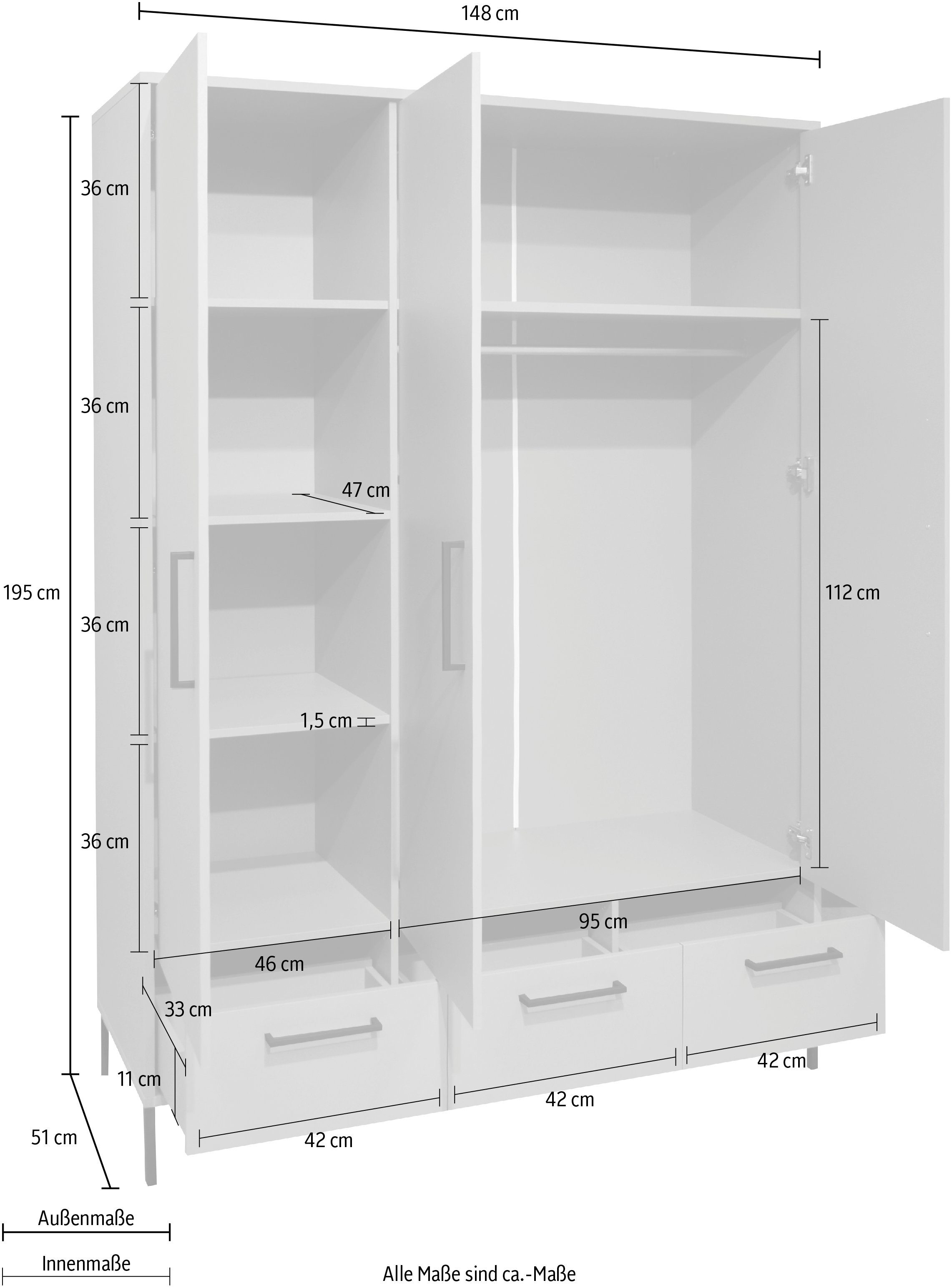 Mäusbacher Kleiderschrank Kleiderschrank Höhe 195