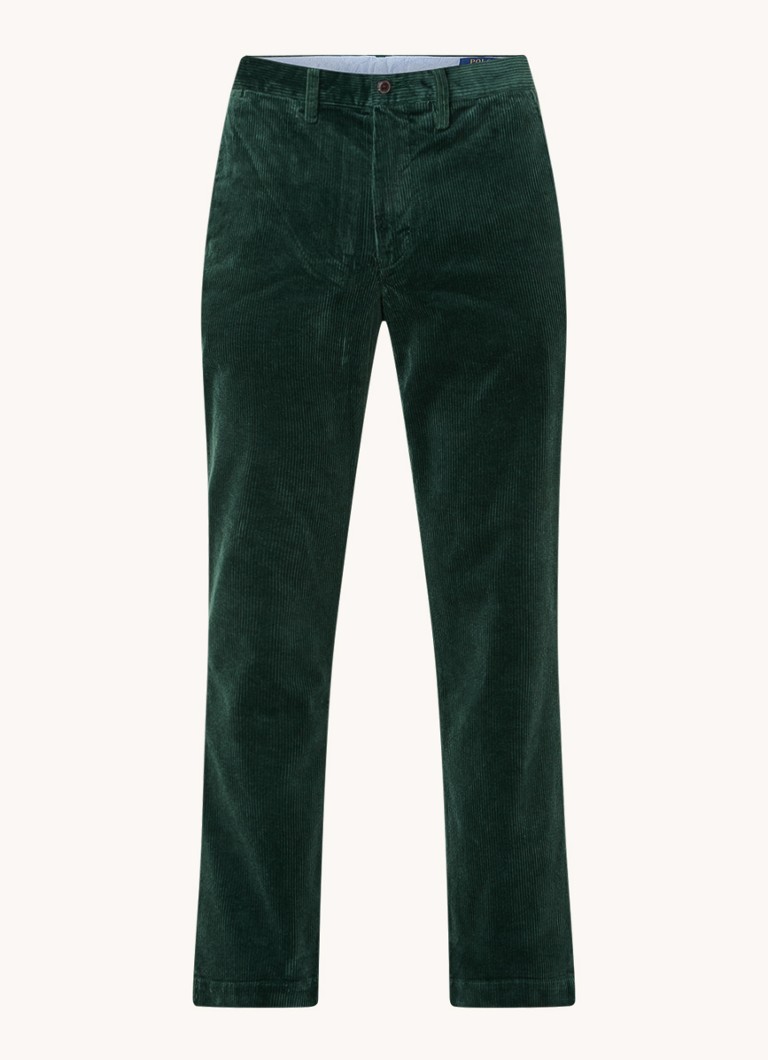Pantaloni chino slim fit din catifea reiată Ralph Lauren cu buzunare laterale