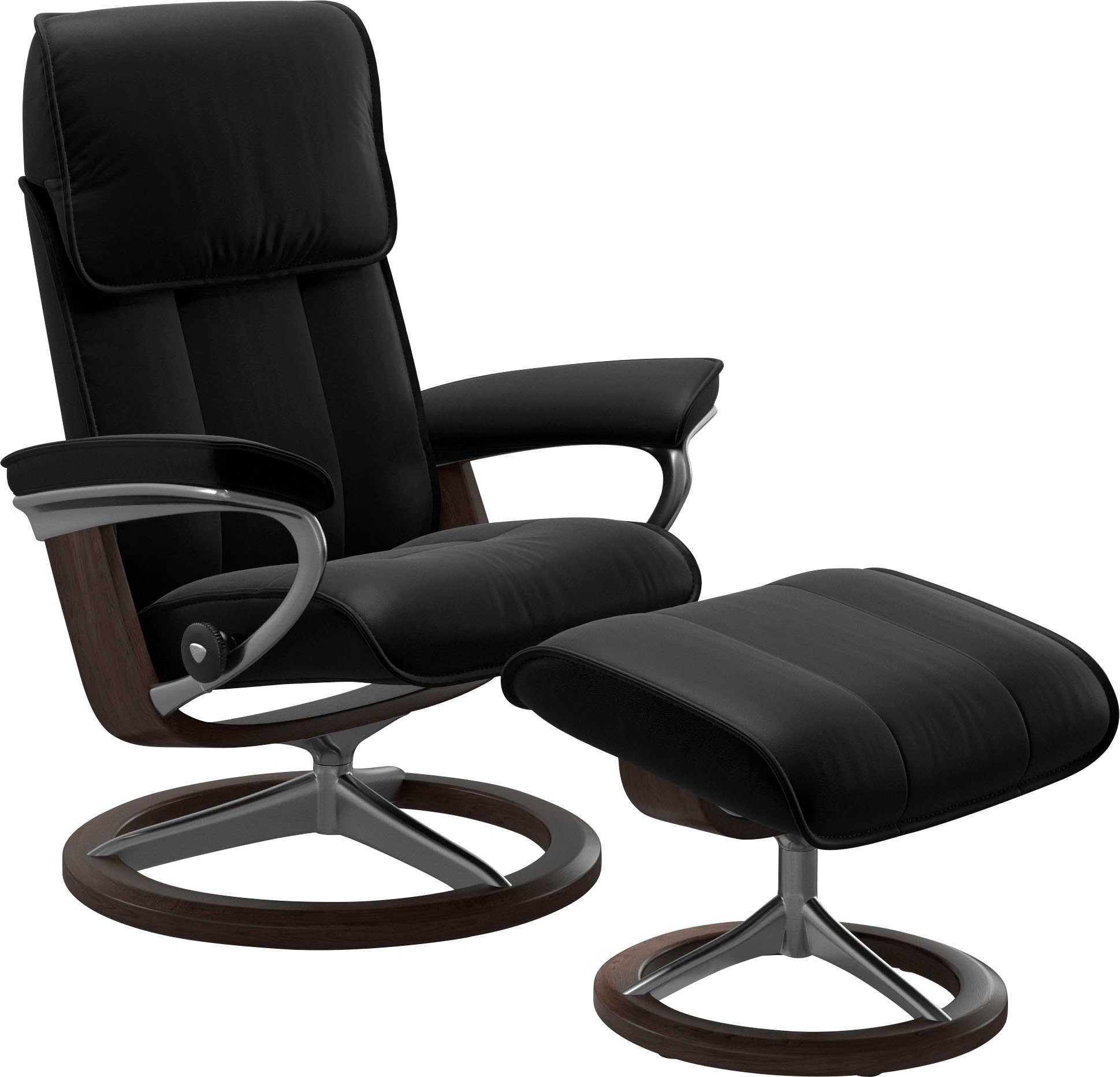 Stressless® Relaxsessel Admiral (Set, Relaxsessel inkl. Hocker), mit Signature Base, Größe M & L, Gestell Wenge