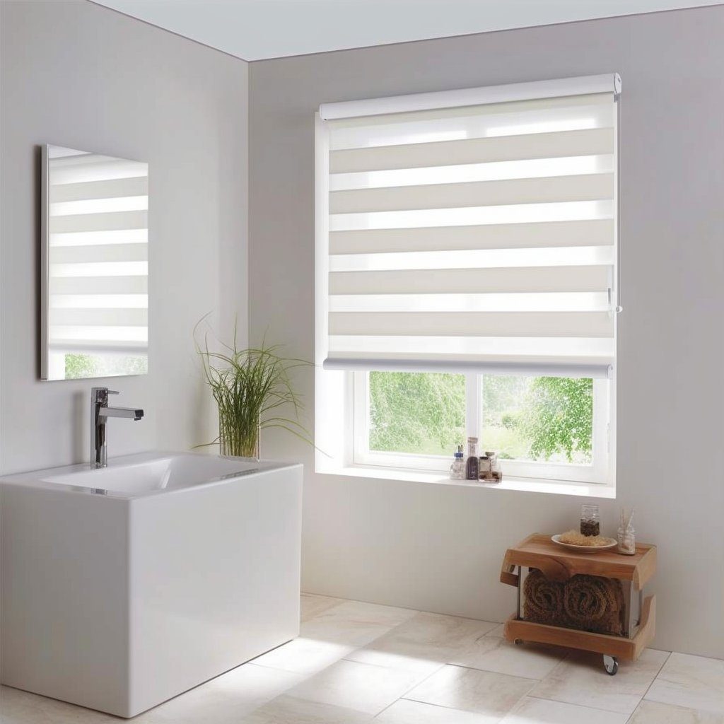 Doppelrollo Duo Rollo Klemmfix ohne Bohren Easyfix Fenster Rollo, DEEP POWER, Klemmfix