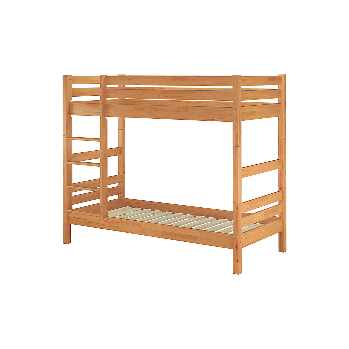 Etagenbett 90x200 Buche massiv mit Rollrosten