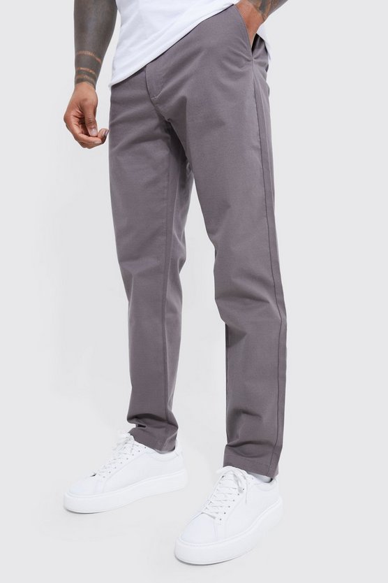 Strukturierte Slim-Fit Chino-Hose