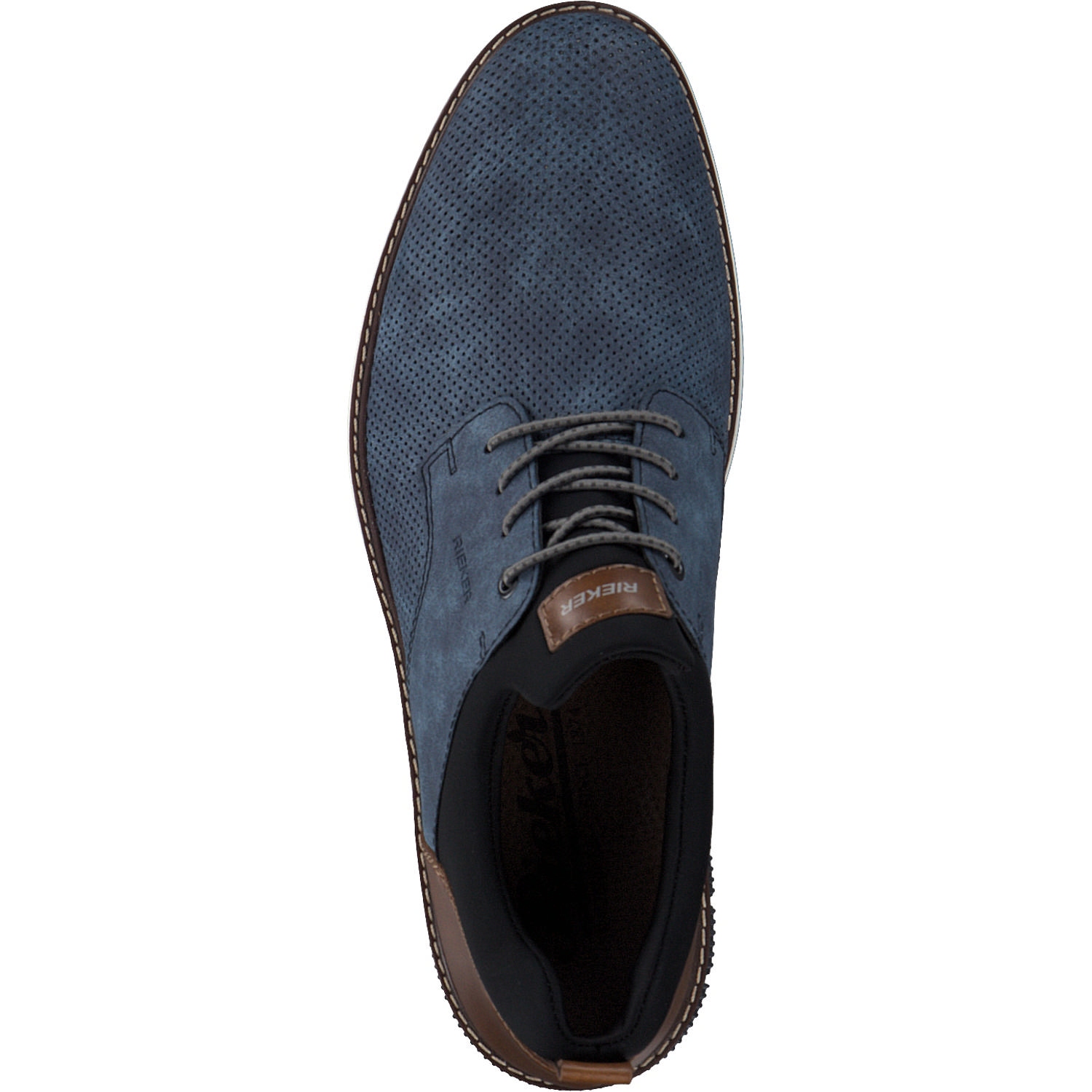 Rieker 14450, Business-Schnürschuhe, Herren, Blau