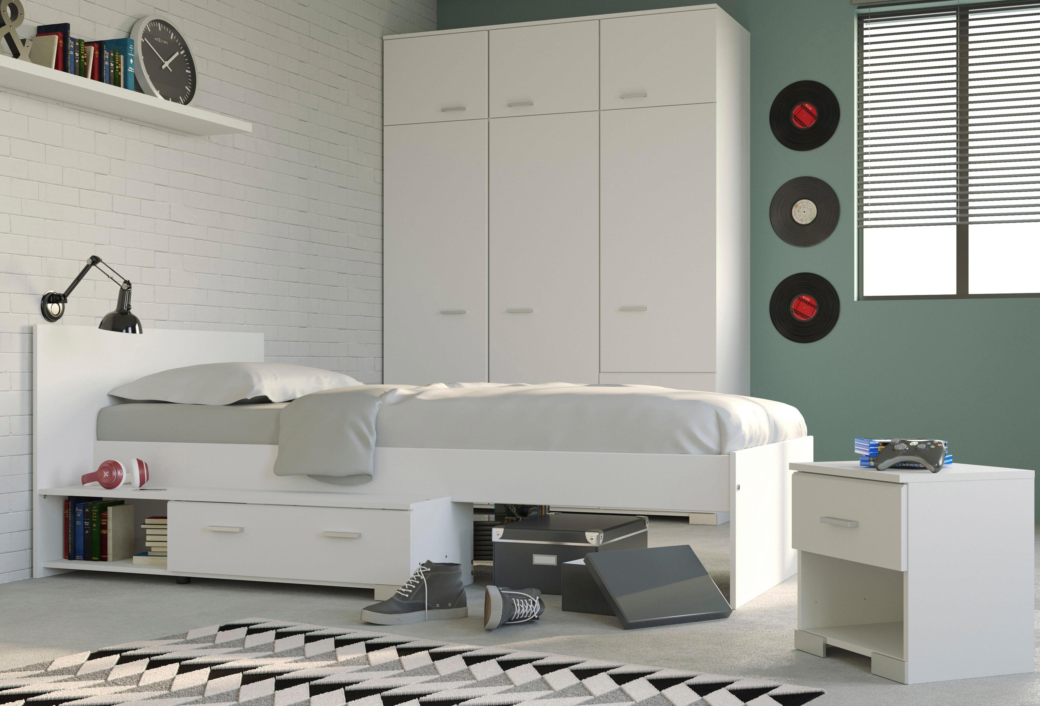 Parisot Jugendzimmer-Set Galaxy, (Set, 3-St., Kleiderschrank, Bett, Nachttisch)