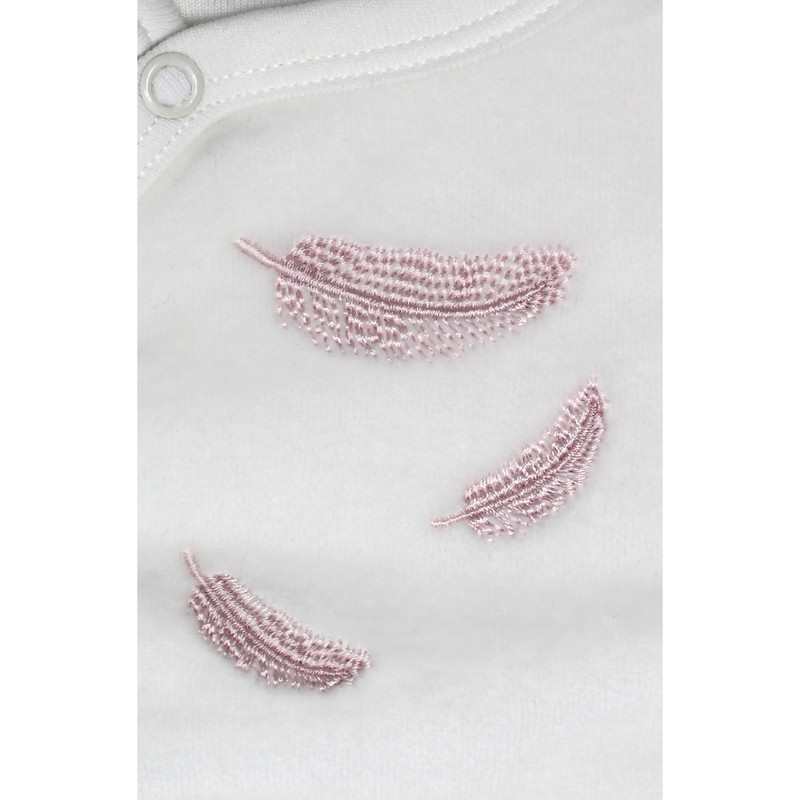 Pyjama bébé en Coton Bio à motifs plumes colorées