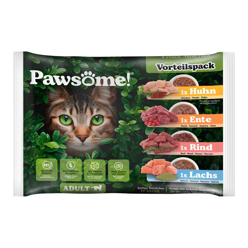 Sparpaket Pawsome Adult Cat 8 x 85 g zu TOP-Preisen