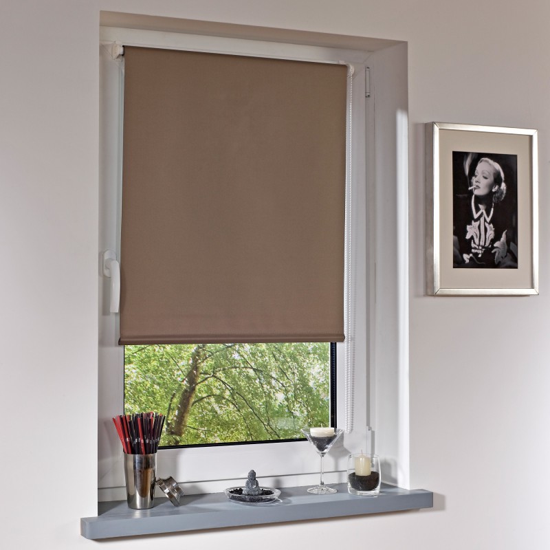 Powertec Bella Casa Klemmfix-Rollo Verdunkelung, ca. 150 x 120 cm, stone