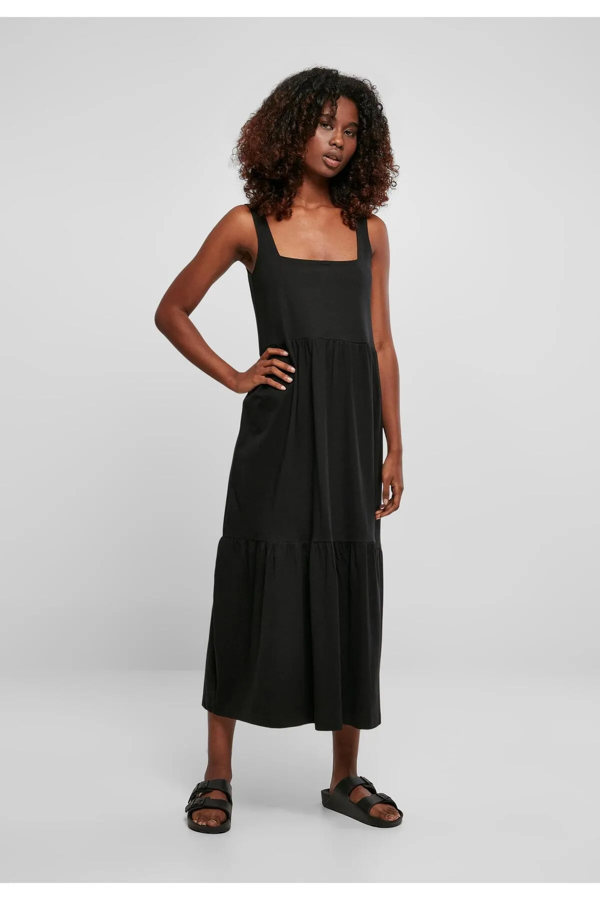 Urban Classics  Damen 7/8-langes Volant-Sommerkleid für Damen