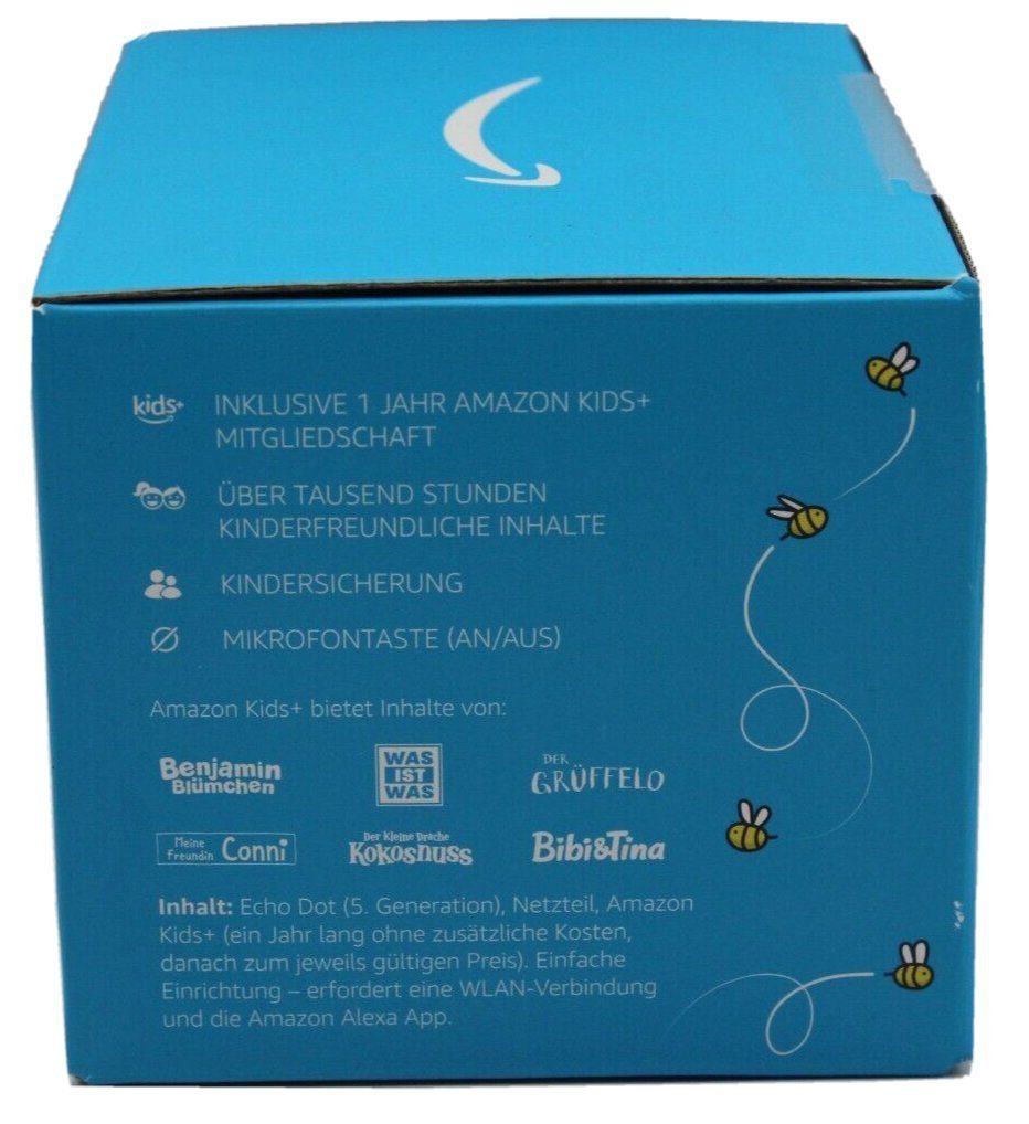 Amazon Echo Dot Kids 5. Generation Eulen Design 2022 Lautsprecher Smart Speaker (Bluetooth, WLAN (WiFi), Alexa, hervorragende Klangqualität, Kindergerecht)
