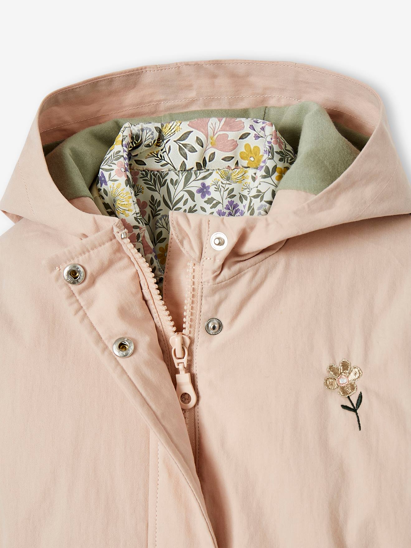 Parka 3 en 1 mi-saison fille vert d'eau