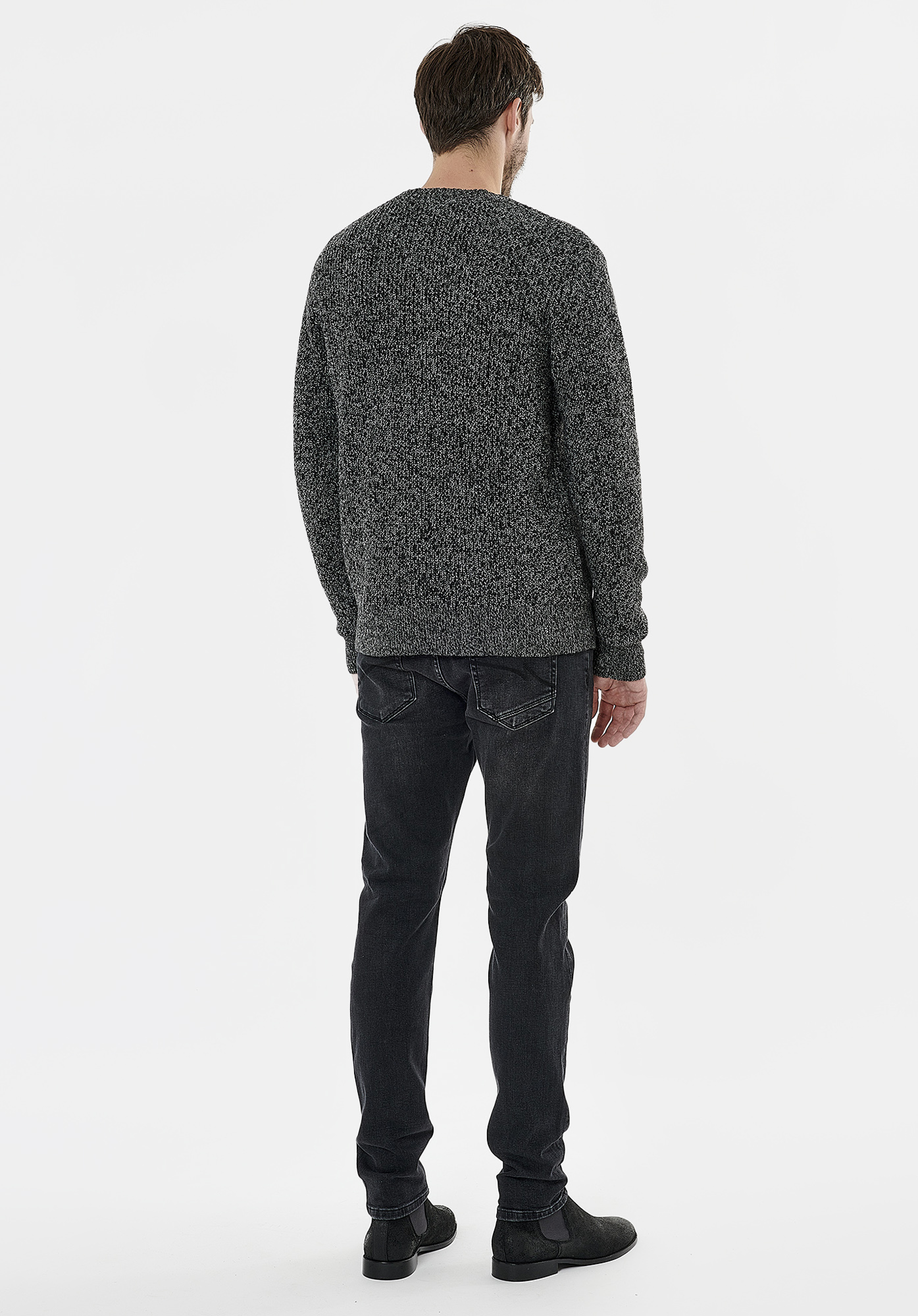 VOLKS  Pull gris homme
