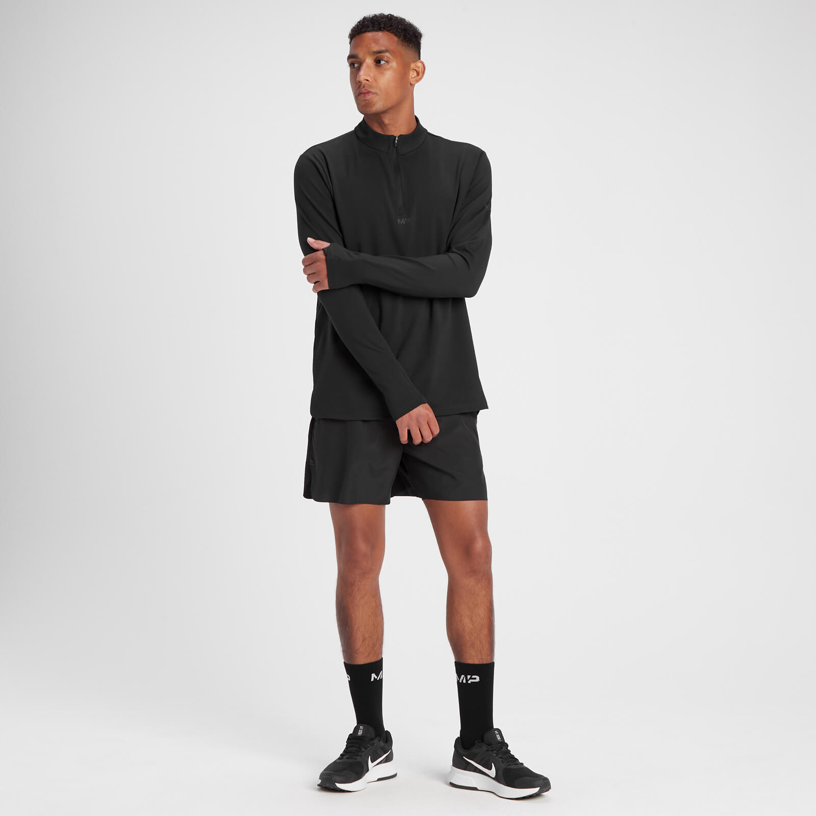 Haut à fermeture éclair ¼ MP Velocity Ultra pour hommes – Noir