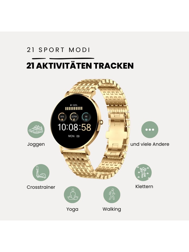 XCOAST Smartwatch  SIONA 2 Elegance Gold günstig kaufen onesize