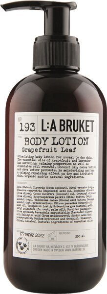 L:A Bruket No. 193 Body Lotion Grapefruit Leaf Bodylotion