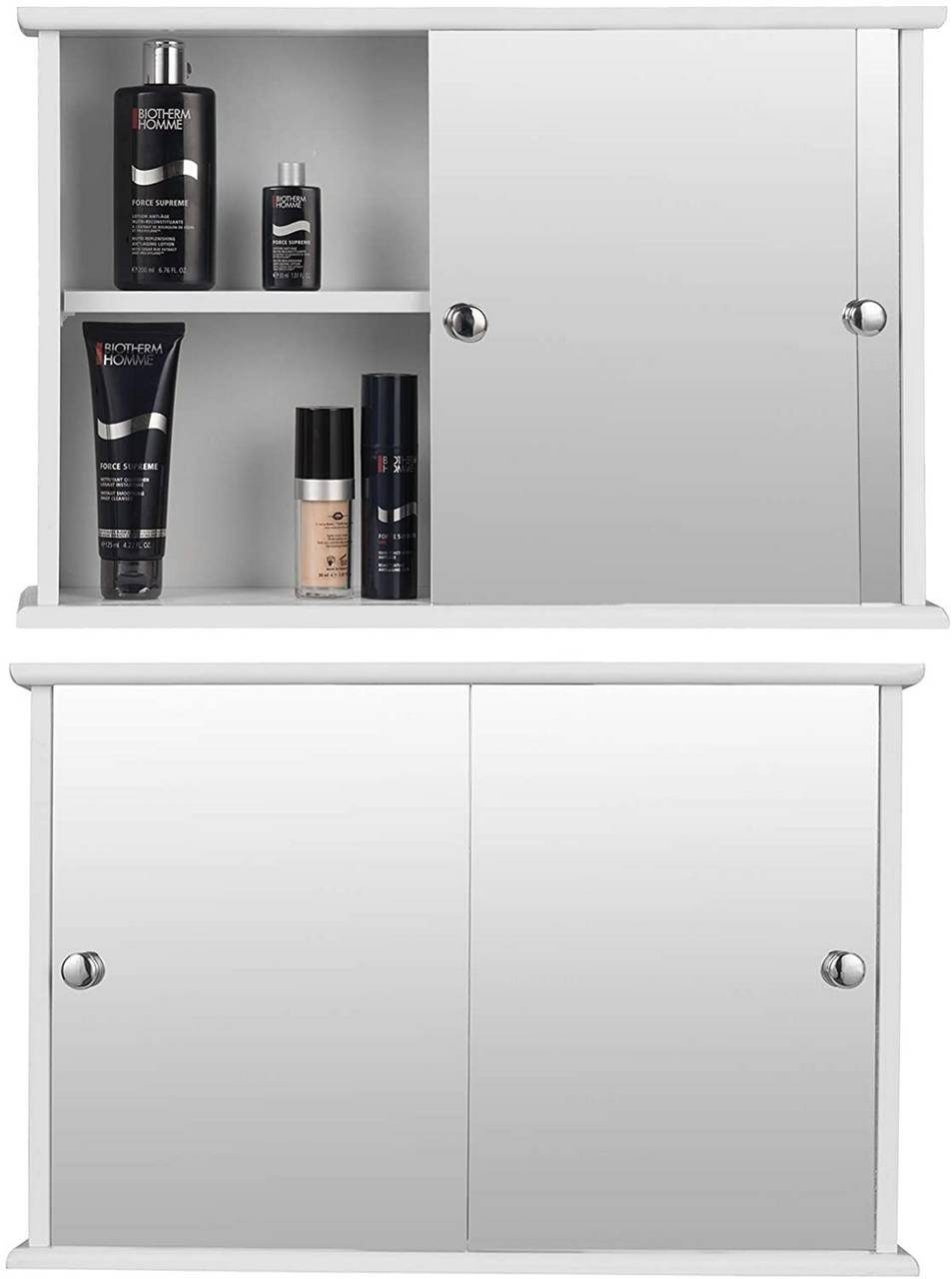 EUGAD Spiegelschrank (1-St) mit Ablage, aus Holz 56x36x14 cm, weiß
