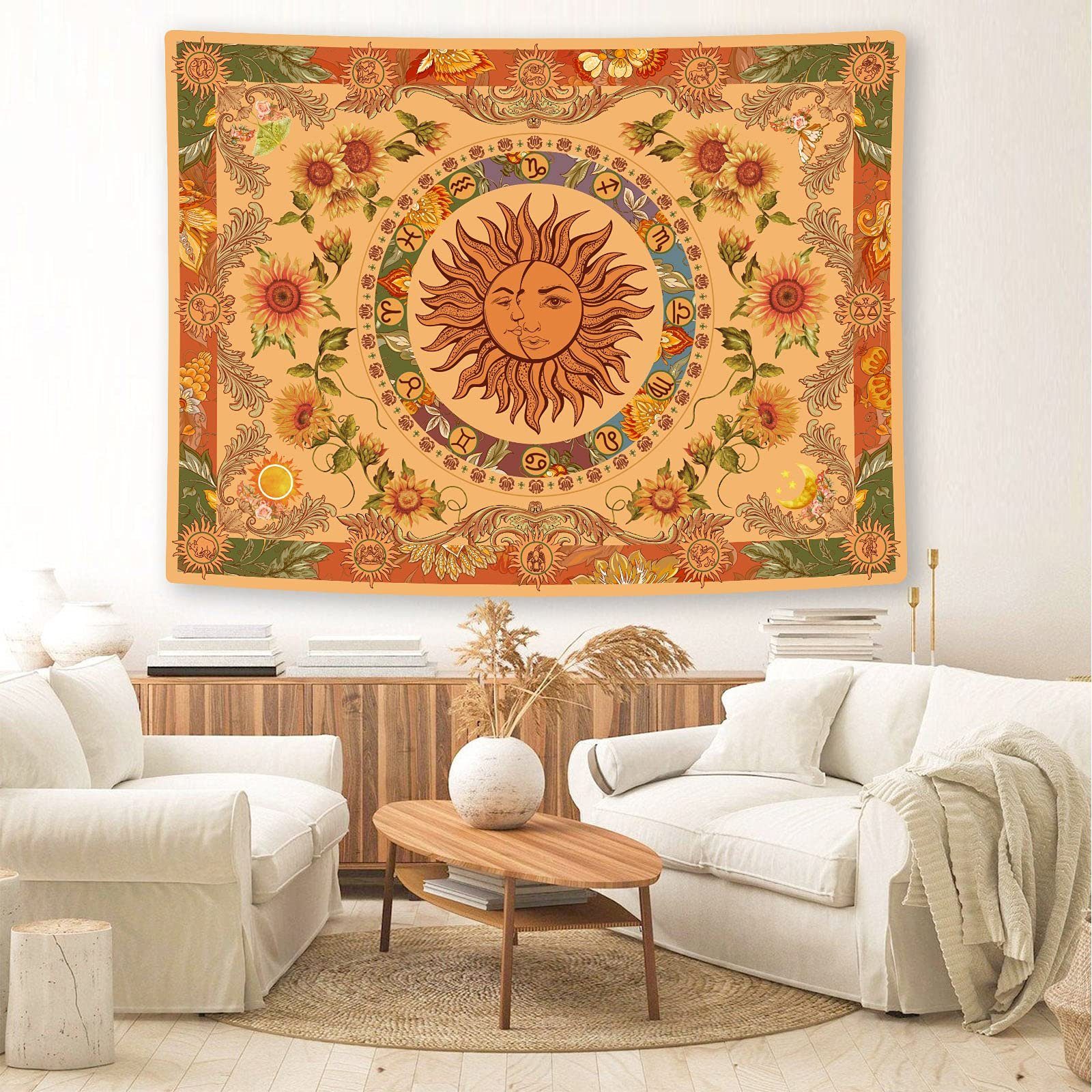 Wandteppich Vintage Boho Wandteppich Wandbehang, Aatrx