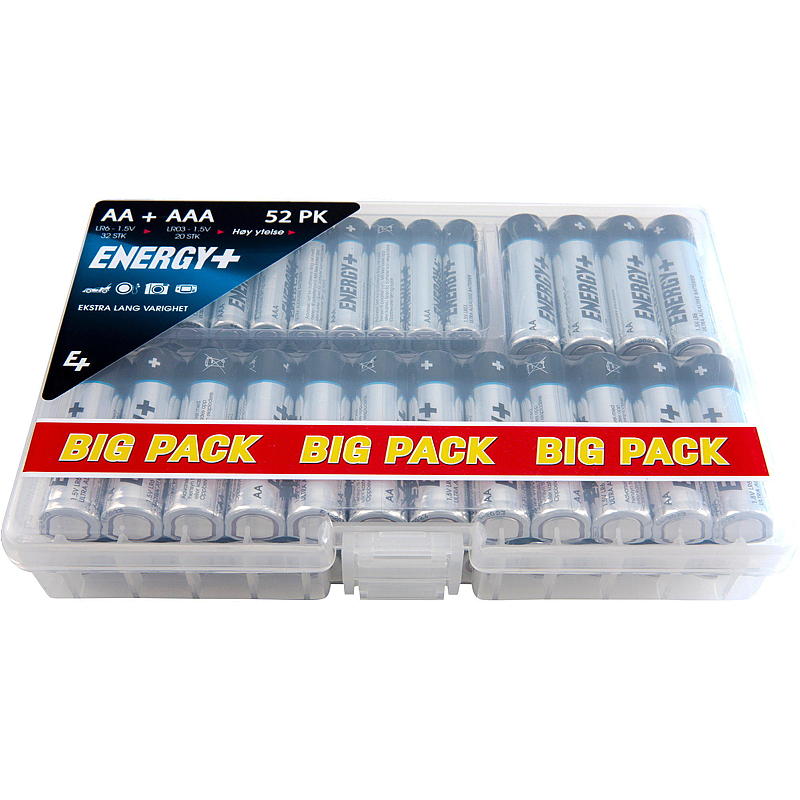 Energy Batteri AA/AAA 52-pk, Power Energy