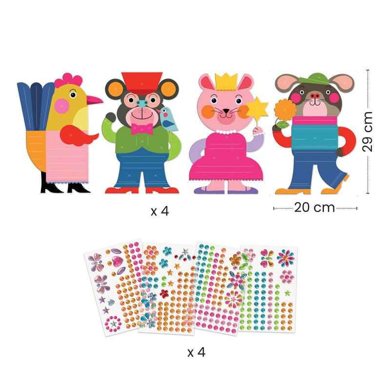 Pochette Créer avec des stickers éclatants