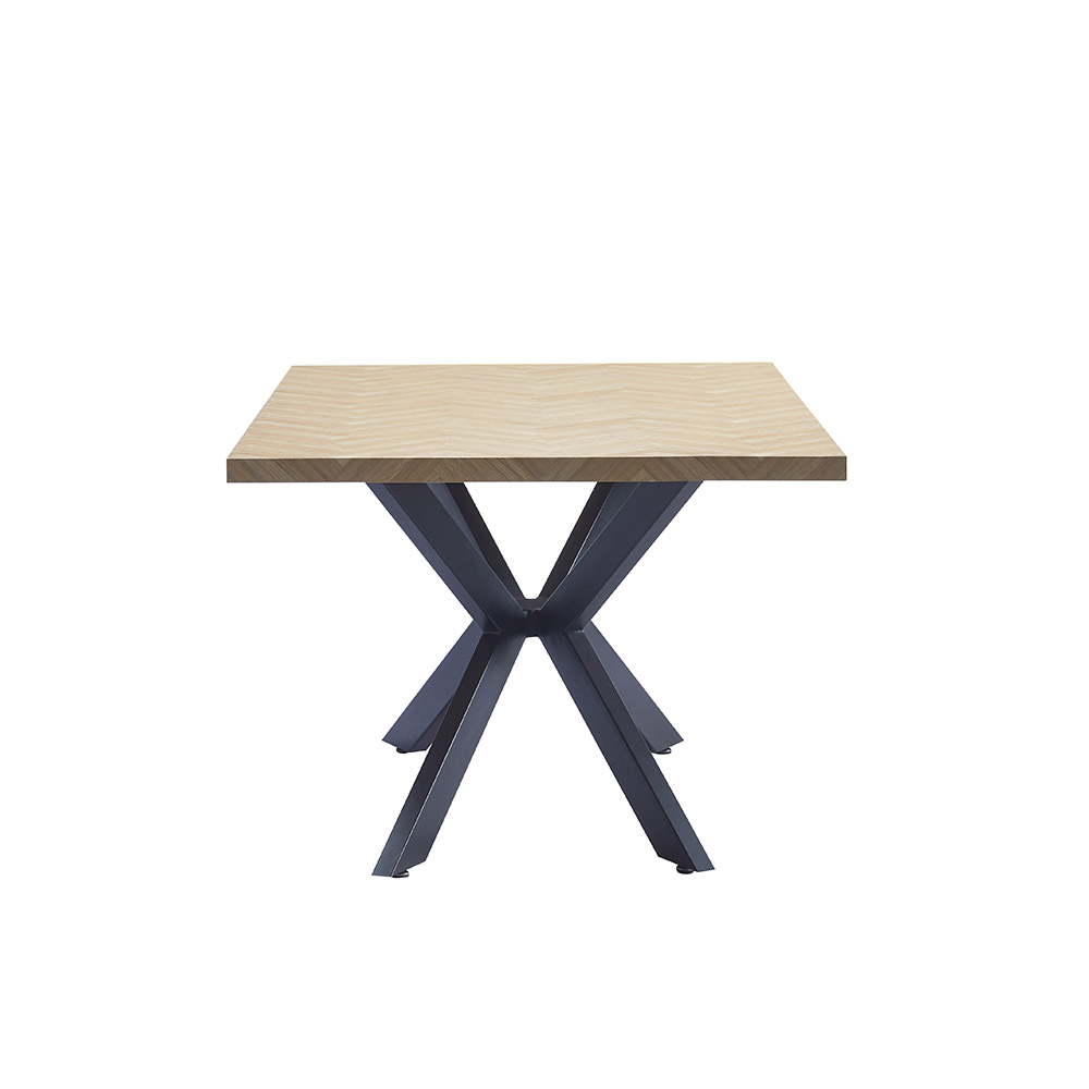 Home Deluxe HOME DELUXE Esstisch Eckig AVENCIA inkl. Sternfuß - 200 x 120 cm Fishbone Oak