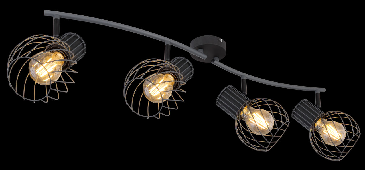 Globo Lighting - BEVERONE - Strahler Metall Graphit, 4x E27