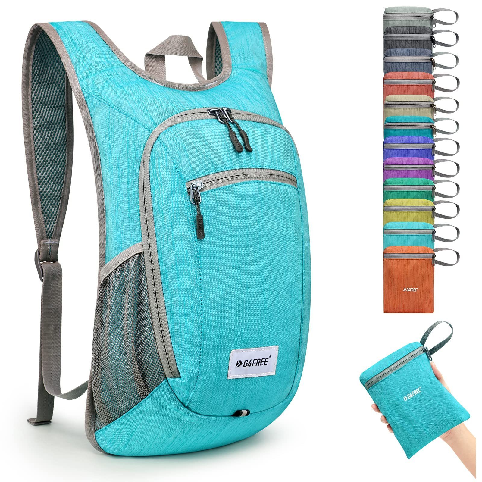 G4Free Wanderrucksack, 15L Kleine Reise Outdoor Faltbare Umhängetasche