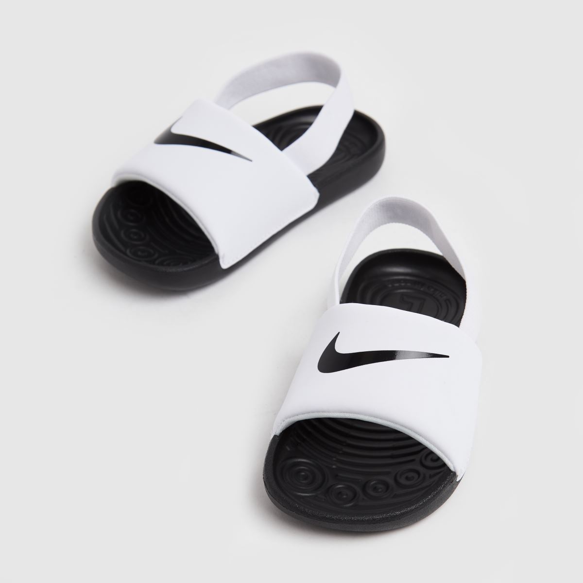 Nike vita och svarta Kawa-sandaler för småbarn