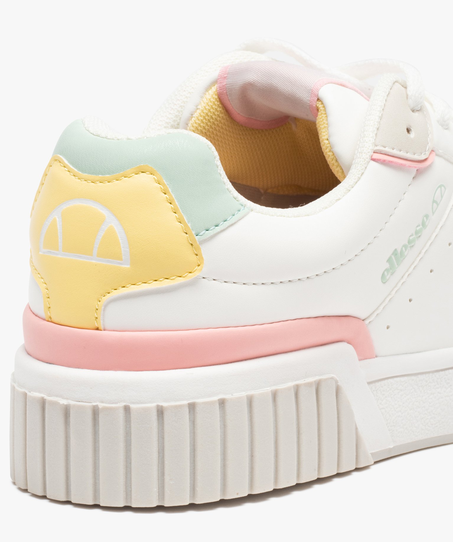 Baskets femme colorées à lacets – Ellesse Tania blanc | GEMO