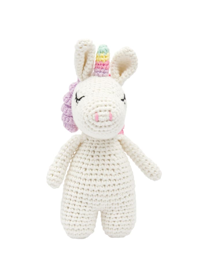 miniHeld Handgestrickter Einhorn gehäkelt aus Baumwolle Spielzeug 16 cm 0 Monate günstig kaufen onesize