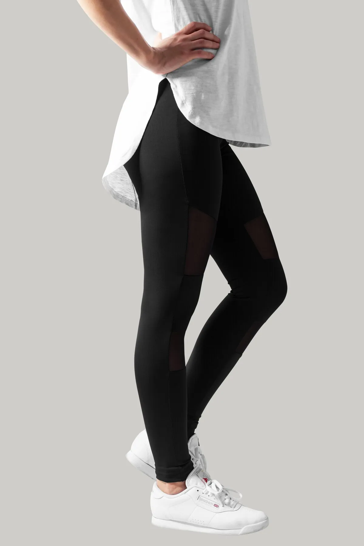 Urban Classics  Leggings - Schwarz - Mittlerer Bund